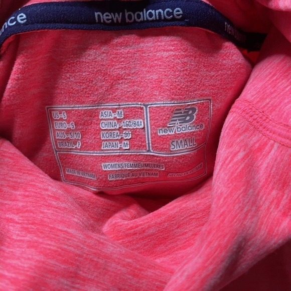 NEW BALANCE Women Small Neon Pink Pullover Performance Turtleneck sweater Top - Picture 3 of 13
